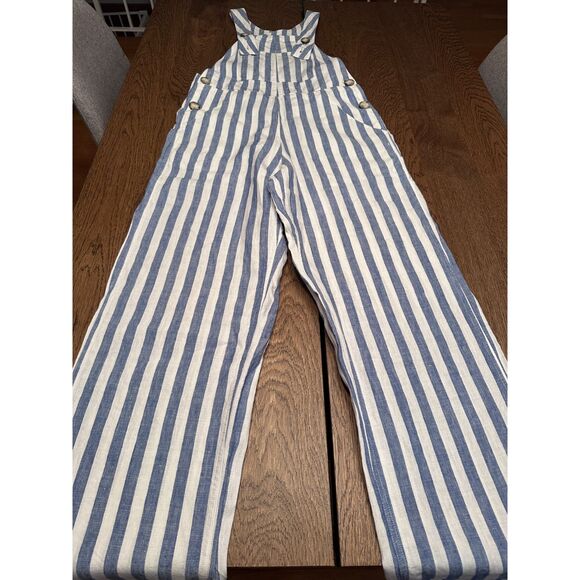 Reformation Striped Square Neckline Farmer Jumpsuit – Size 0 READ - Picture 4 of 14